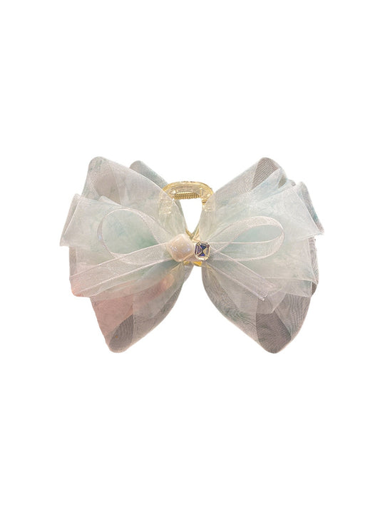 Beau - PVC Bow Detail Decorative Women Claw Hair Clip