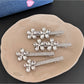 Beau - Alloy Rhinestone Flower Side Bangs Hair Clip