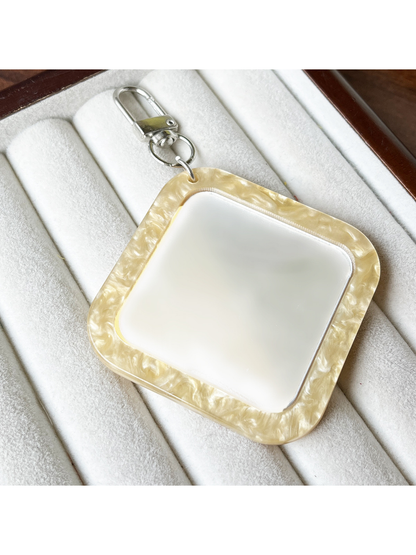 Keypus - Acrylic Square Mirror Bag Charm Keychain