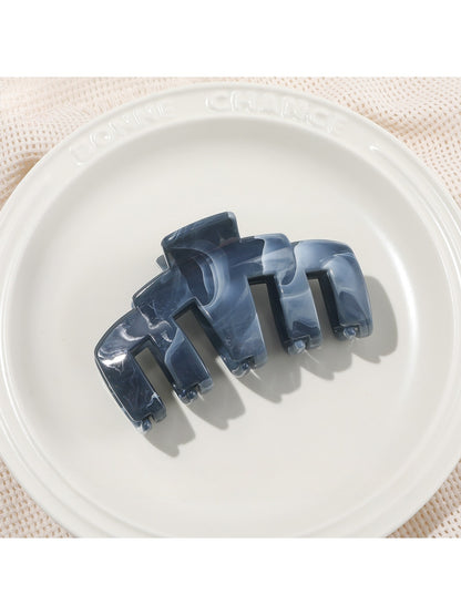 Beau - Marbled Finish Plastic Shark Style Claw Clip