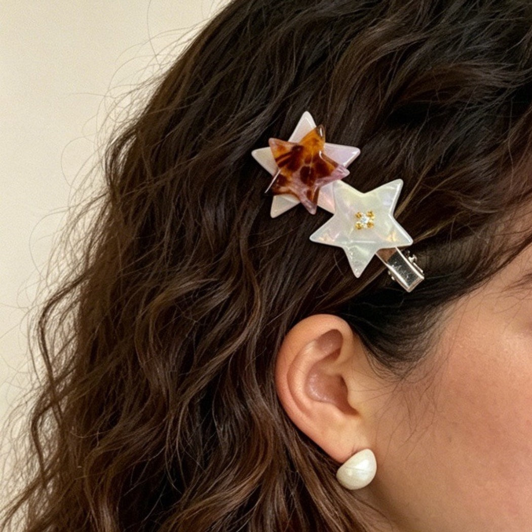 Beau - Vintage Two Tone Star Hair Clip