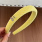 Gifty - Yellow Plaid Scrunchie Hair Clip and Headband