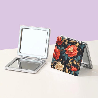 Mirroray - Foldable Floral Pattern Portable Makeup Mirror