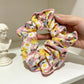 Gifty - Elegant Floral Print Polyester Scrunchie