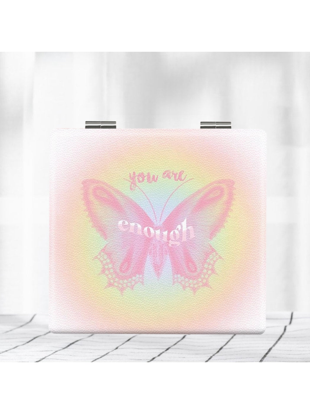 Mirroray - Pink Tones Butterfly Print Makeup Mirror