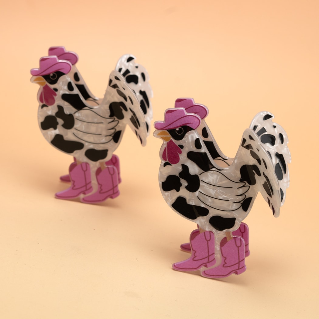 Beau - Cartoon Rooster Design Claw Clip