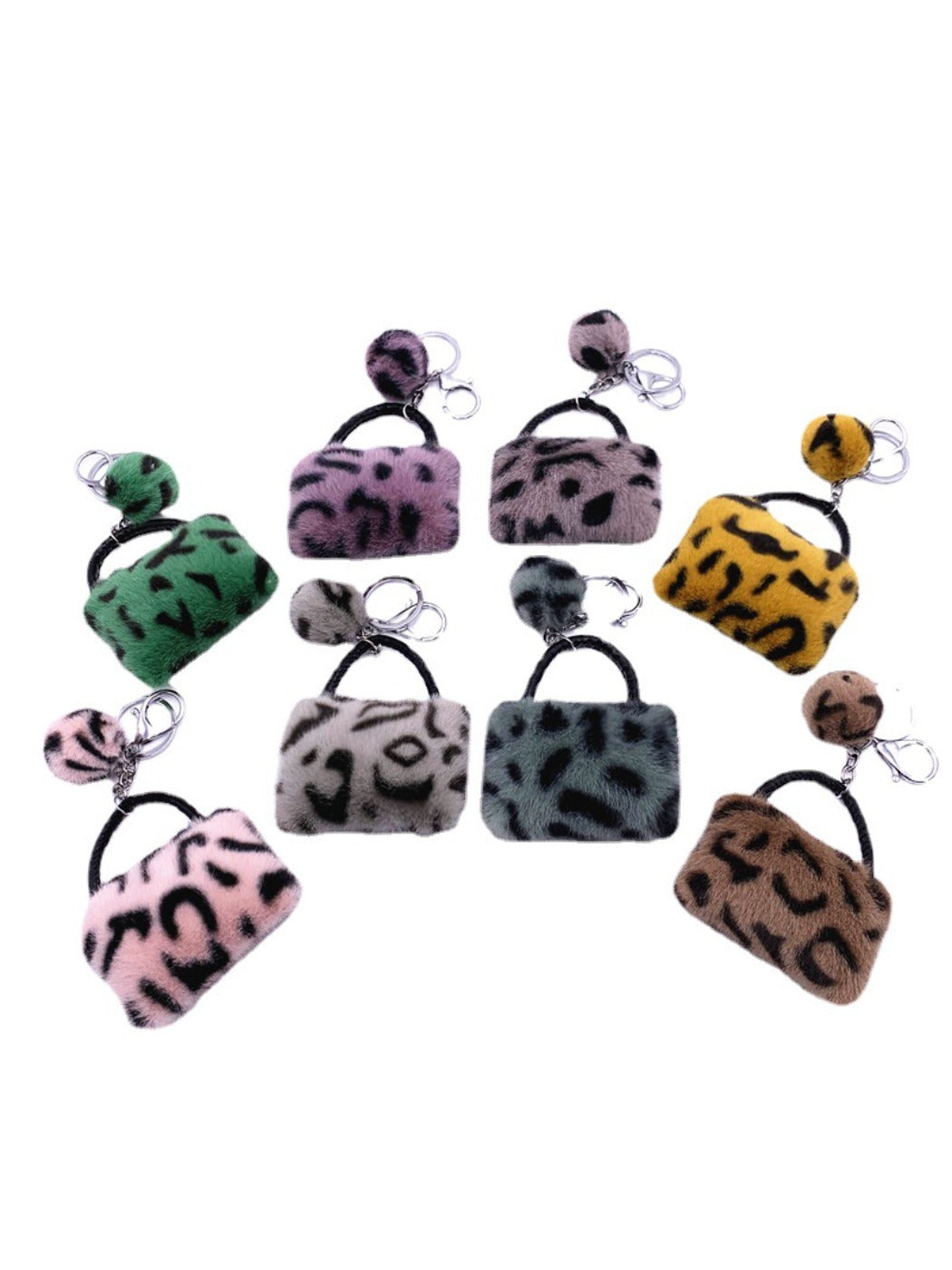 Keypus - Mini Leopard Print Bag Charm Keychain