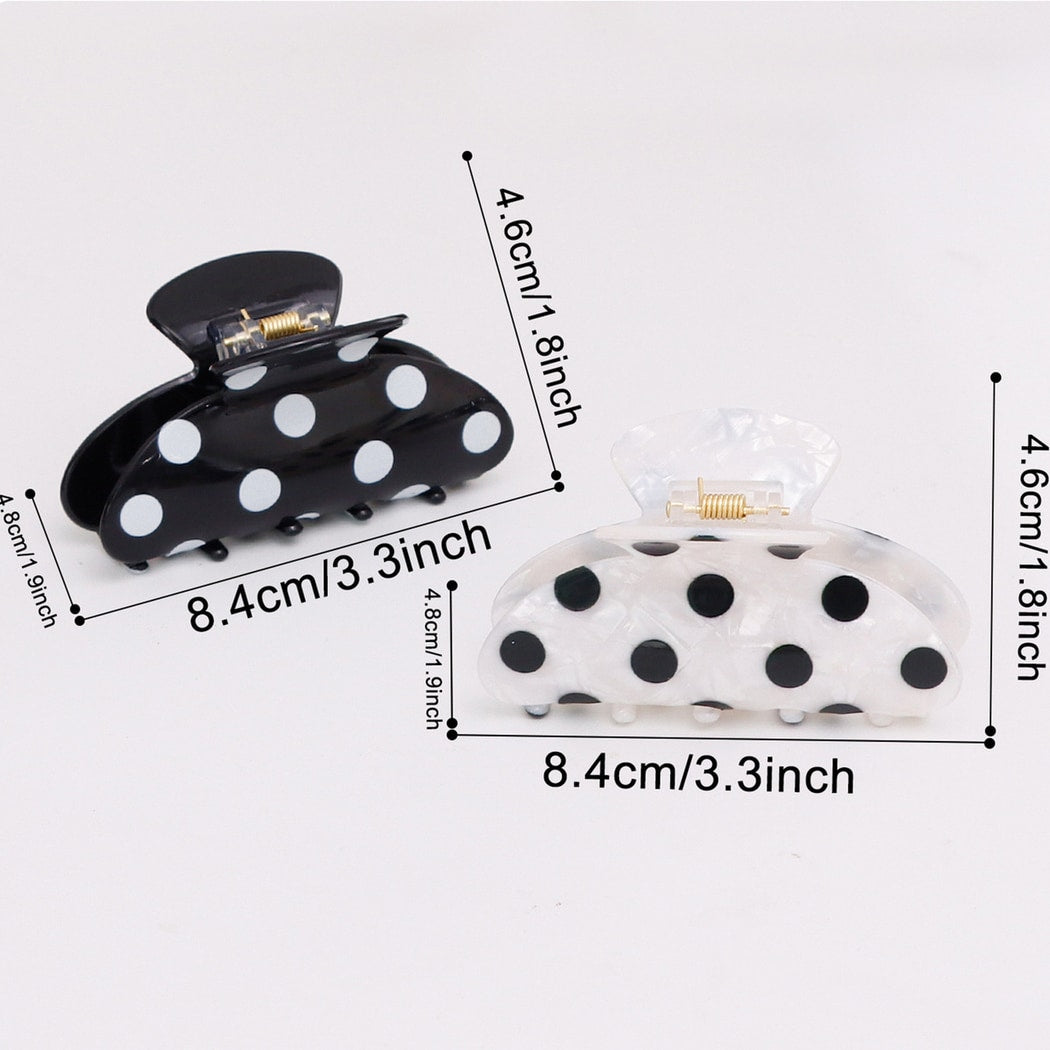 Beau - Sweet Polka Dot Glossy Claw Clip