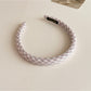 Gifty - Slim Plaid Check Pattern Simple Women Headband