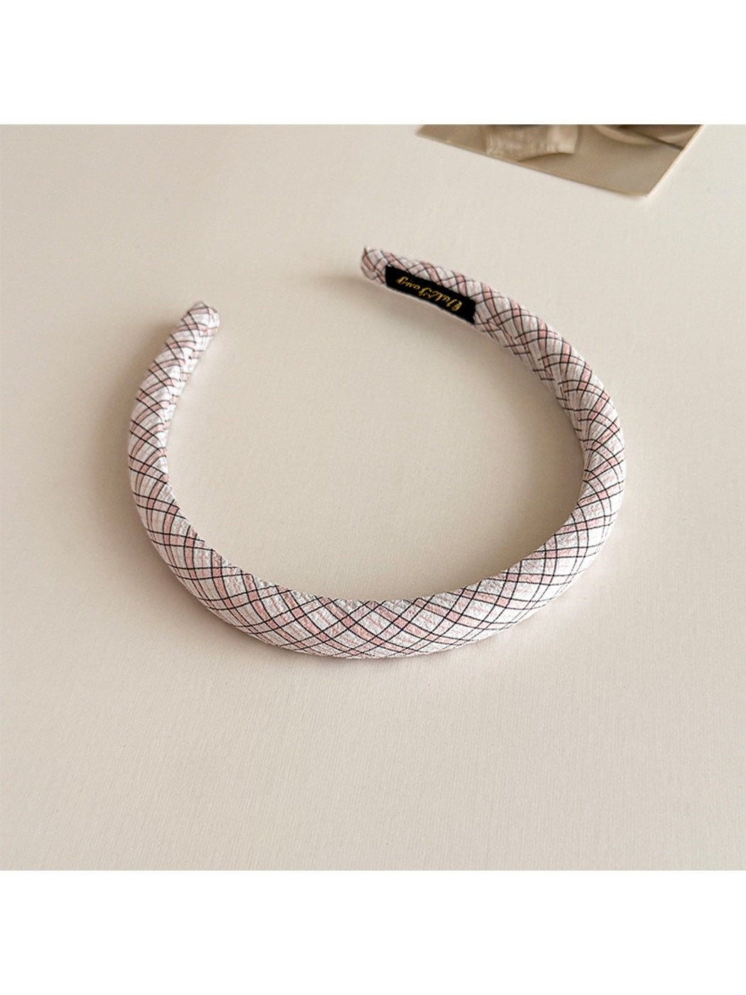 Gifty - Slim Plaid Check Pattern Simple Women Headband