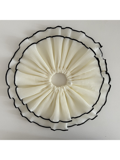 Gifty - Double Layer Ruched Polyester Scrunchie