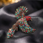 Brovia - Enamel Bird Rhinestone Accent Fashion Brooch