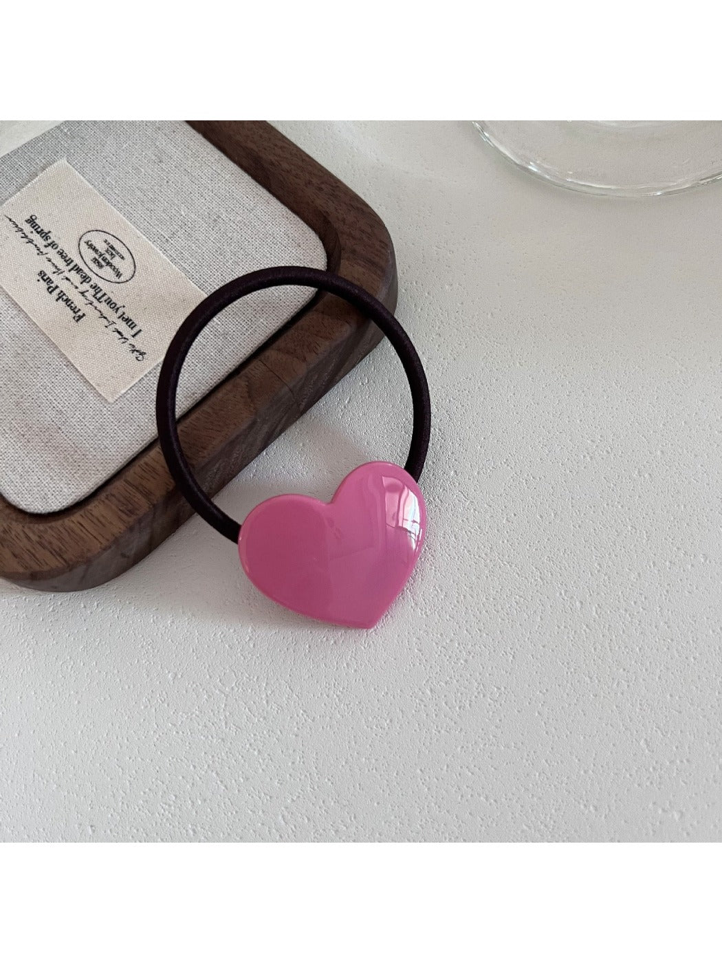 Gifty - Colorful Acetate Heart Shaped Hair Ties