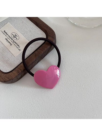 Gifty - Colorful Acetate Heart Shaped Hair Ties