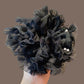 Gifty - Polyester Layered Ruffle Beaded Scrunchie