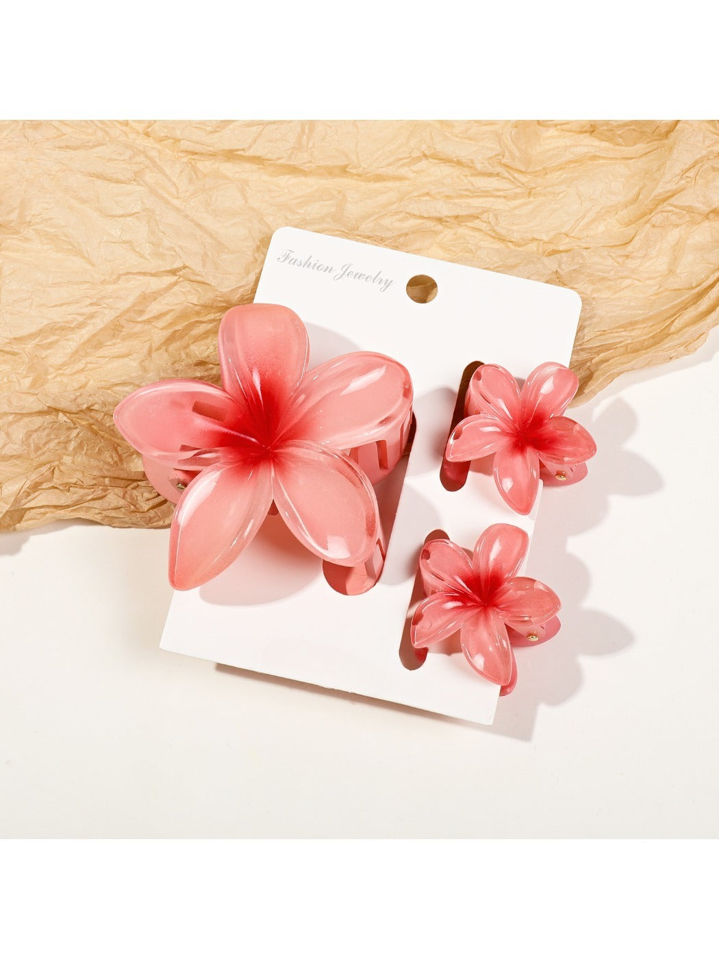 Beau - Gradient Frangipani Hair Clips Set