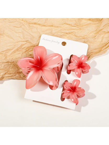 Beau - Gradient Frangipani Hair Clips Set