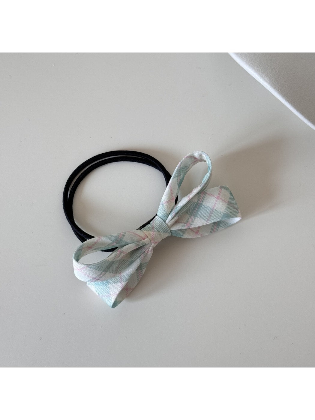 Gifty - Sweet Style Plaid Bow Decorative Ponytail Hair Tie