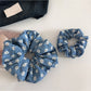 Gifty - Retro Blue Fashion Scrunchie