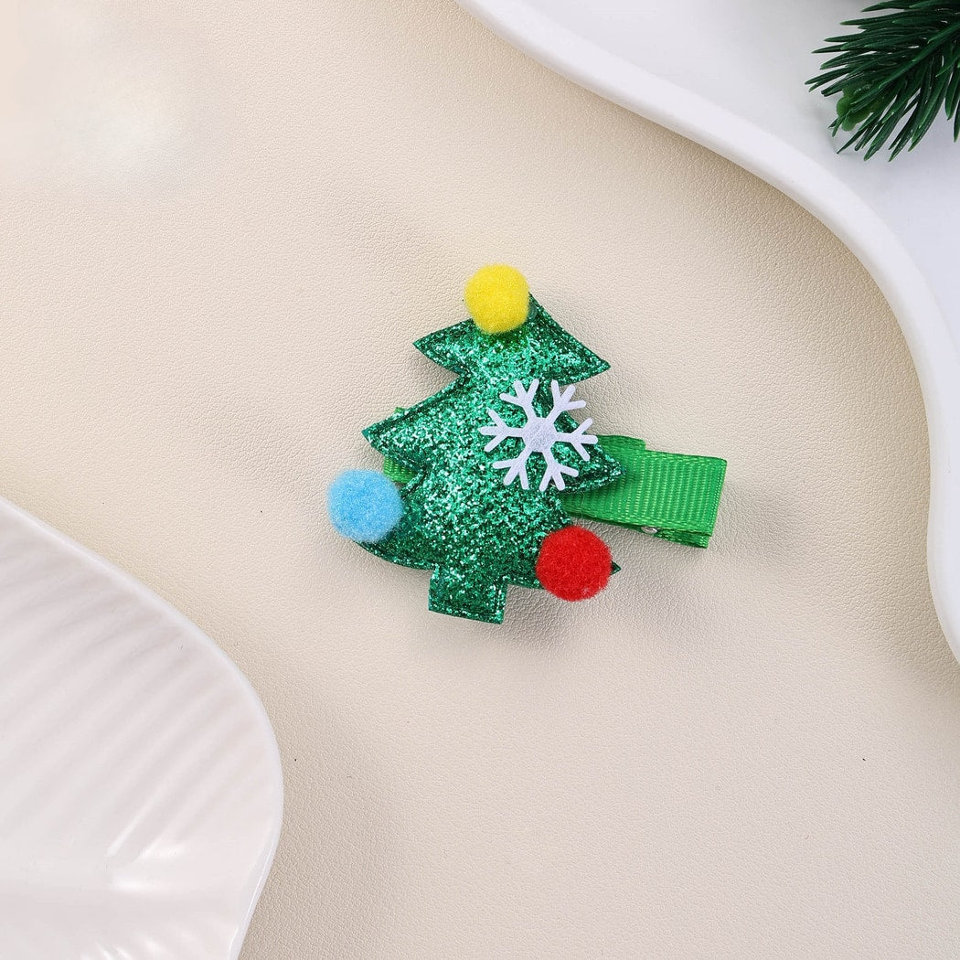 Beau - Christmas Glitter Snowflake Side Barrette
