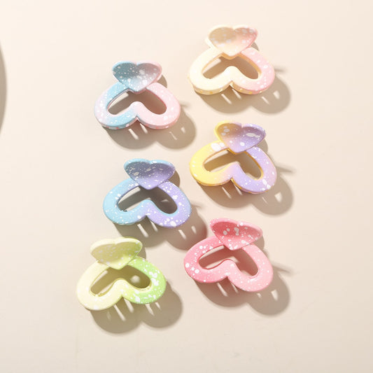 Beau - Gradient Heart Shape PS Alloy Claw Clip