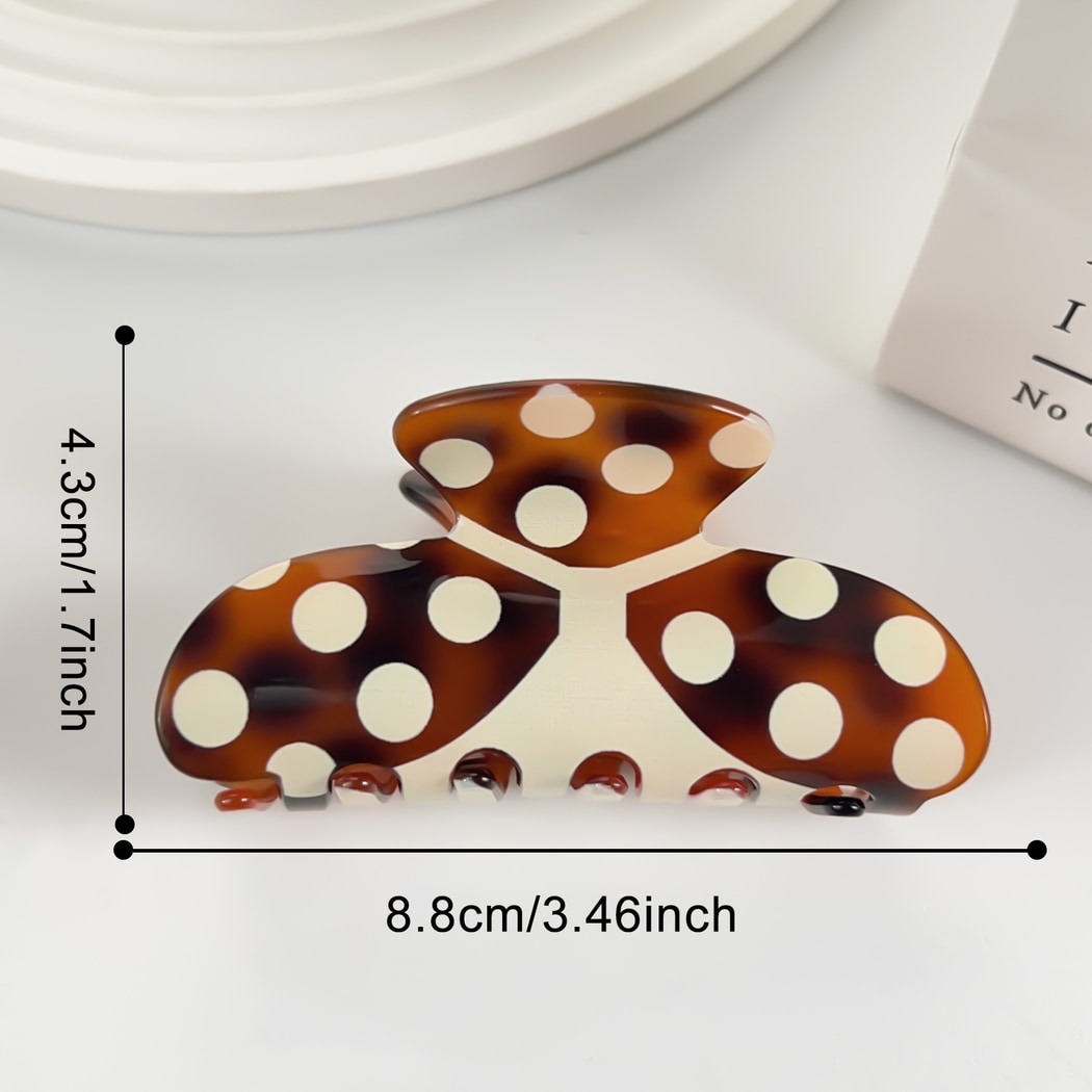 Beau - Butterfly Polka Dot Print Claw Clip