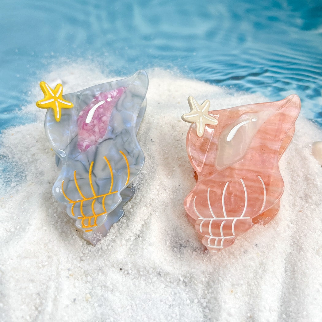 Beau - Cute Conch Shape Glossy Claw Clip