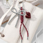 Keypus - Y2K Bow Heart Beaded Cord Bag Charm Keychain