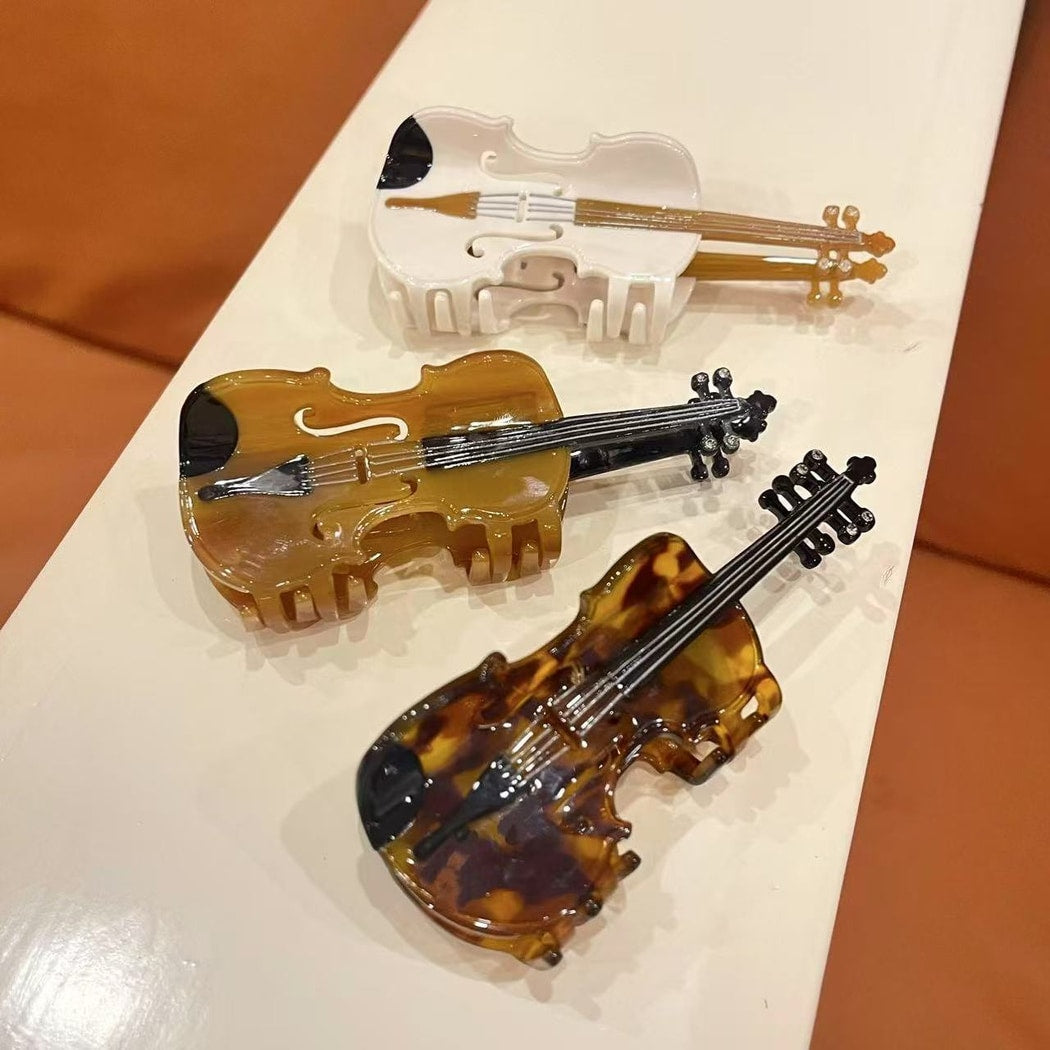 Beau - Violin Shaped Acetate Claw Clip
