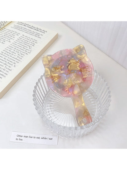 Mirroray - Acetate Cat Handheld Mirror Portable Vanity