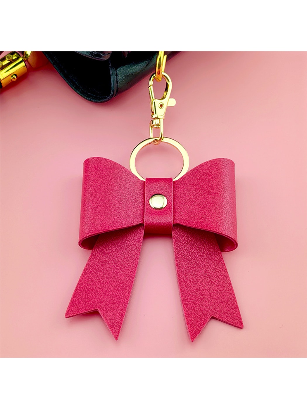 Keypus - Modern Simple Bow Shape Bag Charm Keychain