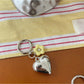 Keypus - Alloy Heart and Flower Bag Hanging Keychain