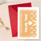 Carduria - Floral Pattern Thank You Greeting Card