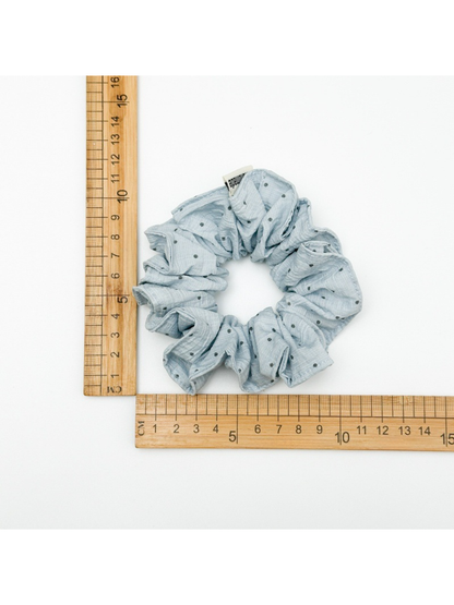 Gifty - Gathered Polka Dot Elastic Hair Scrunchie