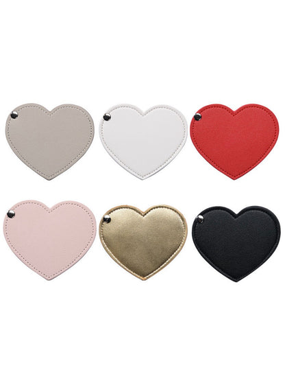 Mirroray - Elegant PU Leather Heart Folding Mirror