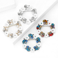 Brovia - Floral Wreath Rhinestone Alloy Brooch Pin