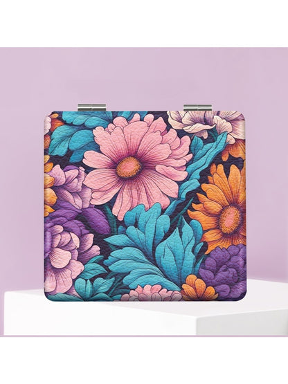 Mirroray - Floral Print Foldable Makeup Mirror