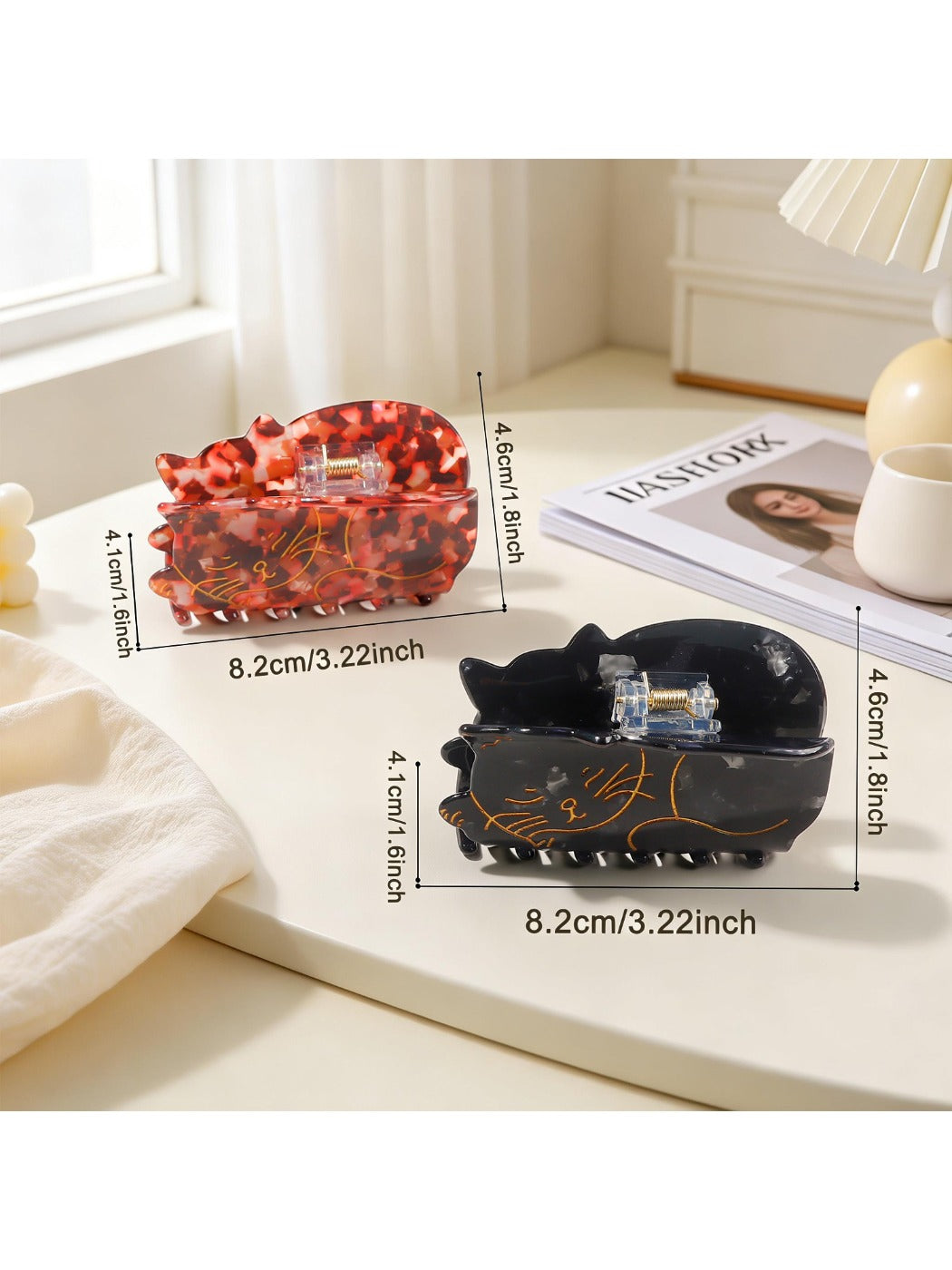 Beau - Adorable Cat Shaped Hair Claw Clip