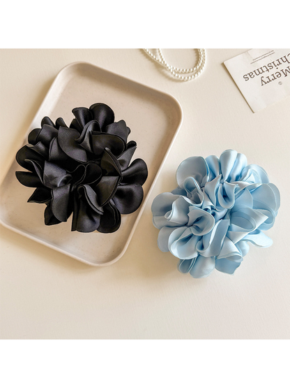 Gifty - Satin Flower Detail Polyester Scrunchie