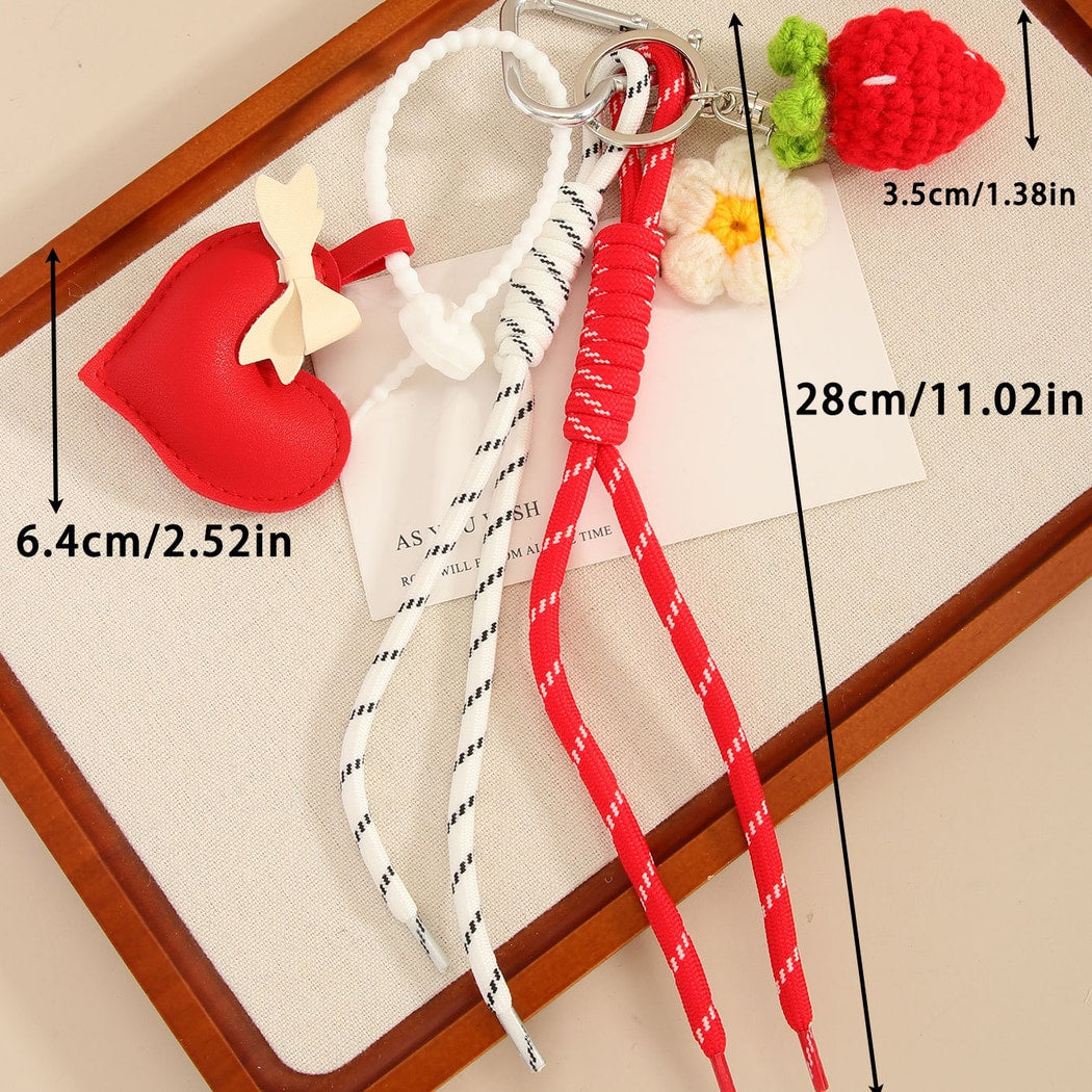 Keypus - Heart Motif Bow Detail Bag Pendant Keychain