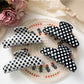 Beau - Elegant Solid Color Polka Dot Claw Clip