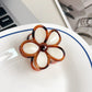 Beau - Glossy Five Petal Floral ABS Claw Clip