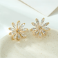 Earedge - Sweet Daisy Flower Stud Alloy Earrings Style
