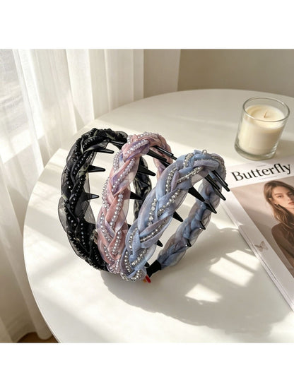 Gifty - Women's Braided Embellished Wide Headband