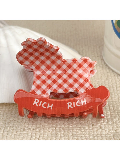 Beau - Polka Dot Stool Shaped Claw Clip