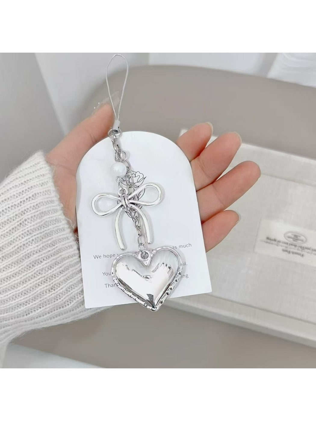 Keypus - Minimalist Modern Bow Charm Keychain