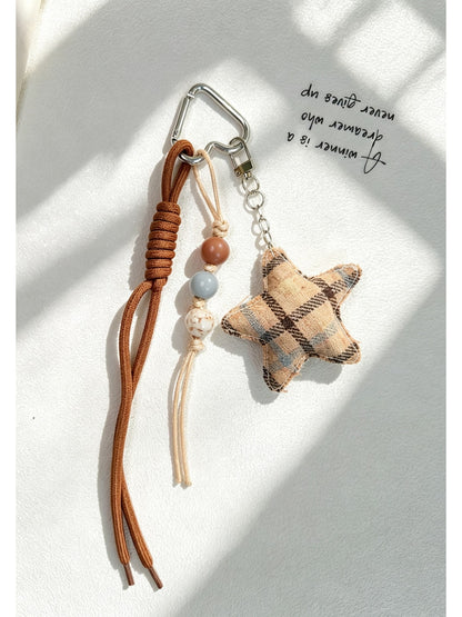 Keypus - Retro Flower and Star Bag Charm Keychain