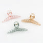 Beau - Clear Solid Color Crisscross Claw Clip