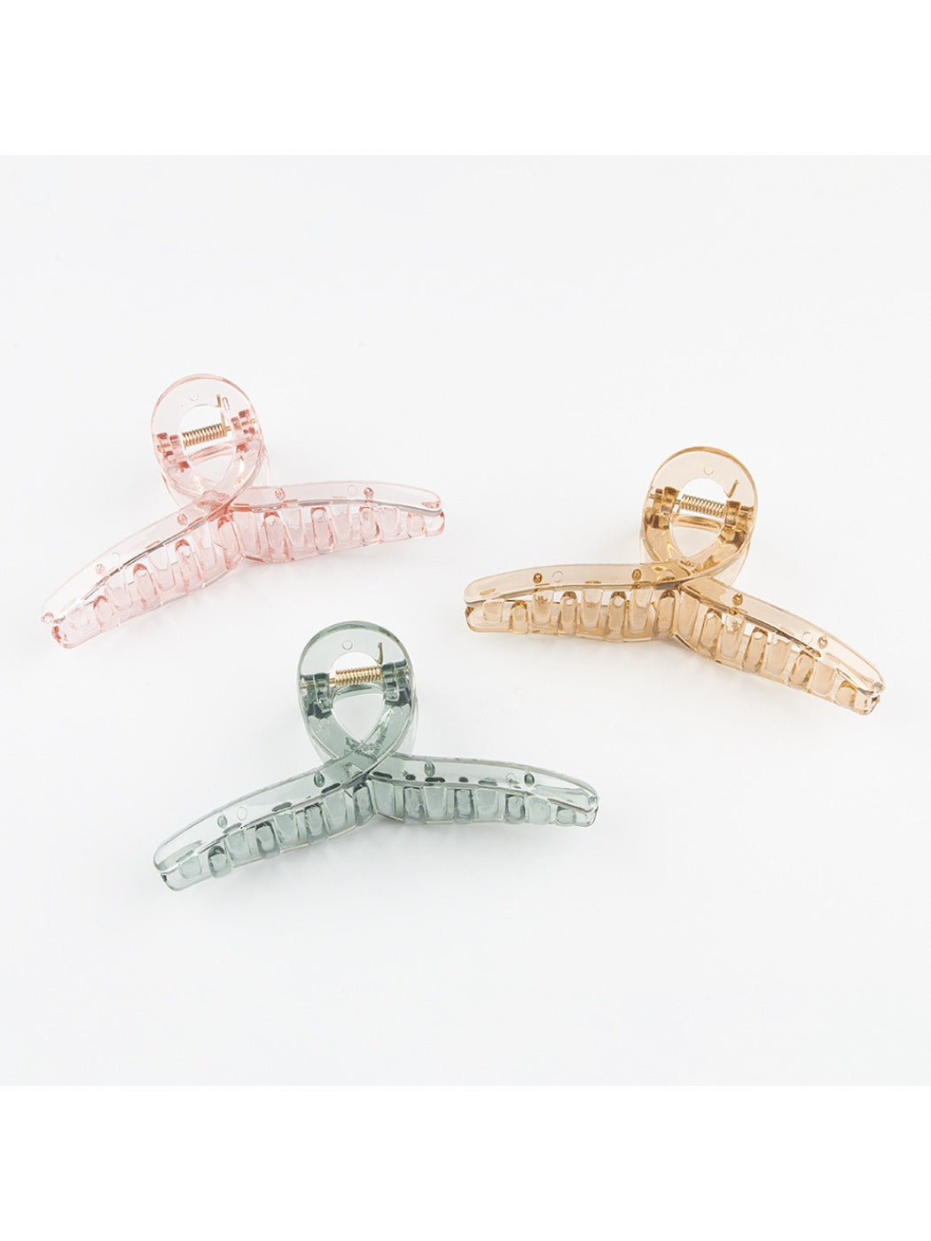 Beau - Clear Solid Color Crisscross Claw Clip