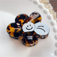 Beau - Smiley Flower Acetate Fiber Claw Clip